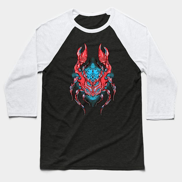 red crab Baseball T-Shirt by erickgalcontattoo